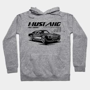 Mustang 1967 Black Print Hoodie